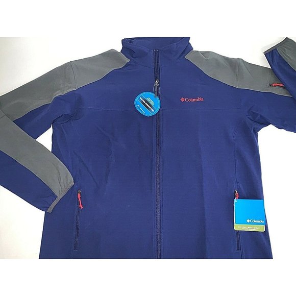 XL NEW Columbia Water Resistant Omni Shield Lightweight Jacket Blue Mens $115